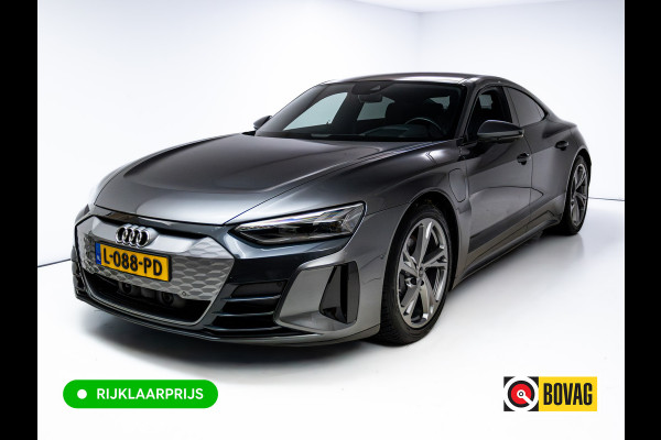 Audi e-tron GT 93 kWh | Luchtvering | Panoramadak | Daytona grijs | Leer | 20" LMV | Stoelverwarming V+A | Ambienteverlichting, Camera systeem Area View, Volledig Audi dealer onderhouden