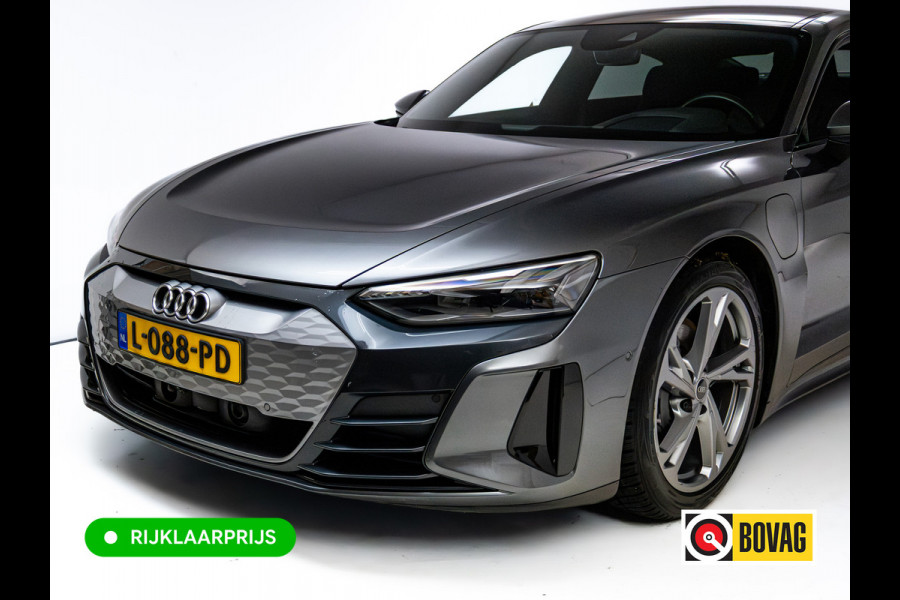 Audi e-tron GT 93 kWh | Luchtvering | Panoramadak | Daytona grijs | Leer | 20" LMV | Stoelverwarming V+A | Ambienteverlichting, Camera systeem Area View, Volledig Audi dealer onderhouden