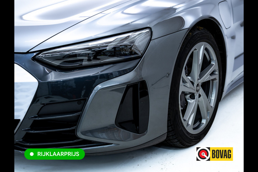Audi e-tron GT 93 kWh | Luchtvering | Panoramadak | Daytona grijs | Leer | 20" LMV | Stoelverwarming V+A | Ambienteverlichting, Camera systeem Area View, Volledig Audi dealer onderhouden
