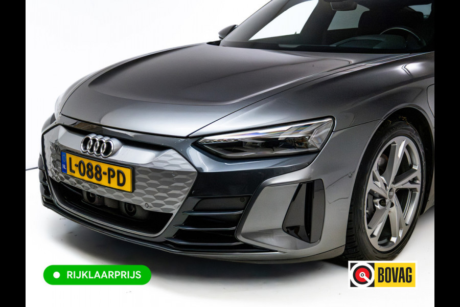 Audi e-tron GT 93 kWh | Luchtvering | Panoramadak | Daytona grijs | Leer | 20" LMV | Stoelverwarming V+A | Ambienteverlichting, Camera systeem Area View, Volledig Audi dealer onderhouden