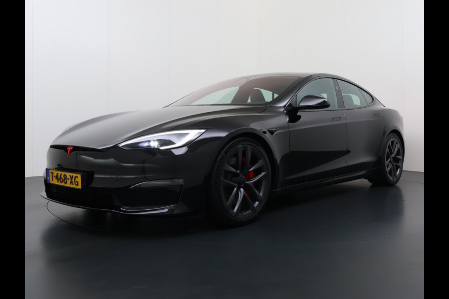 Tesla Model S 680 pk 0-100 3,1sec. Adaptive-Luchtvering FSD-4 / AutoPilot-4 Enhanced EAP ASS-Smart Summon Yoke Stuur Zelf-Parkeren / Voorrijde Long Range100kw Dual Motor 4WD AWD Schuifkanteldak Wi-Fi.Vb. App AEB ASR Rijstrookhulp Bordherkenning ACC ESP DodehoekDetector  Mistlampen Verwarmde-Sproeiers AWD 4 wheel Drive 1.600kg Trekvermogen Orig. NL-se auto 118.000 euro nieuw ! Fabrieksgarantie 4 jaar 80.000 en 240.000/8 jaar Accupakket!