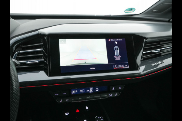 Audi Q4 e-tron 40 Launch edition S Competition 77 kWh [ 3-Fase ] {SOH-93%} (INCL-BTW) *HEATPUMP | LEATHER-FABRIC | MATRIX-LED | ADAPTIVE-CRUISE | HEATED-SPORTSEATS | AMBIENTLIGHT | DIGI-COCKPIT | CAMERA | KEYLESS | DAB+ | NAVI-FULLMAP | TOWBAR | PRIVACYGLASS | 21"AL