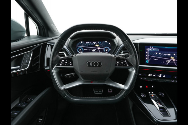 Audi Q4 e-tron 40 Launch edition S Competition 77 kWh [ 3-Fase ] {SOH-93%} (INCL-BTW) *HEATPUMP | LEATHER-FABRIC | MATRIX-LED | ADAPTIVE-CRUISE | HEATED-SPORTSEATS | AMBIENTLIGHT | DIGI-COCKPIT | CAMERA | KEYLESS | DAB+ | NAVI-FULLMAP | TOWBAR | PRIVACYGLASS | 21"AL