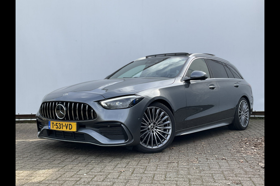 Mercedes-Benz C-Klasse Estate 180 AMG Line Pano Burmester Memory HUD Trekhaak Leer Verw+Ventilatie BOMVOL!