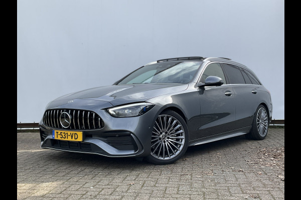 Mercedes-Benz C-Klasse Estate 180 AMG Line Pano Burmester Memory HUD Trekhaak Leer Verw+Ventilatie BOMVOL!