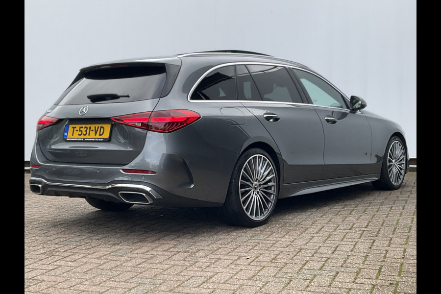 Mercedes-Benz C-Klasse Estate 180 AMG Line Pano Burmester Memory HUD Trekhaak Leer Verw+Ventilatie BOMVOL!