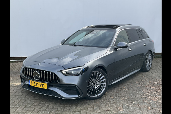 Mercedes-Benz C-Klasse Estate 180 AMG Line Pano Burmester Memory HUD Trekhaak Leer Verw+Ventilatie BOMVOL!