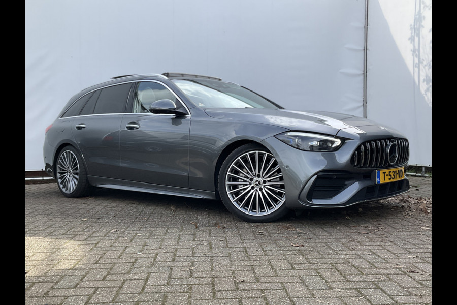 Mercedes-Benz C-Klasse Estate 180 AMG Line Pano Burmester Memory HUD Trekhaak Leer Verw+Ventilatie BOMVOL!