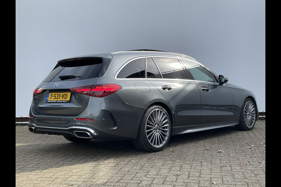 Mercedes-Benz C-Klasse Estate 180 AMG Line Pano Burmester Memory HUD Trekhaak Leer Verw+Ventilatie BOMVOL!
