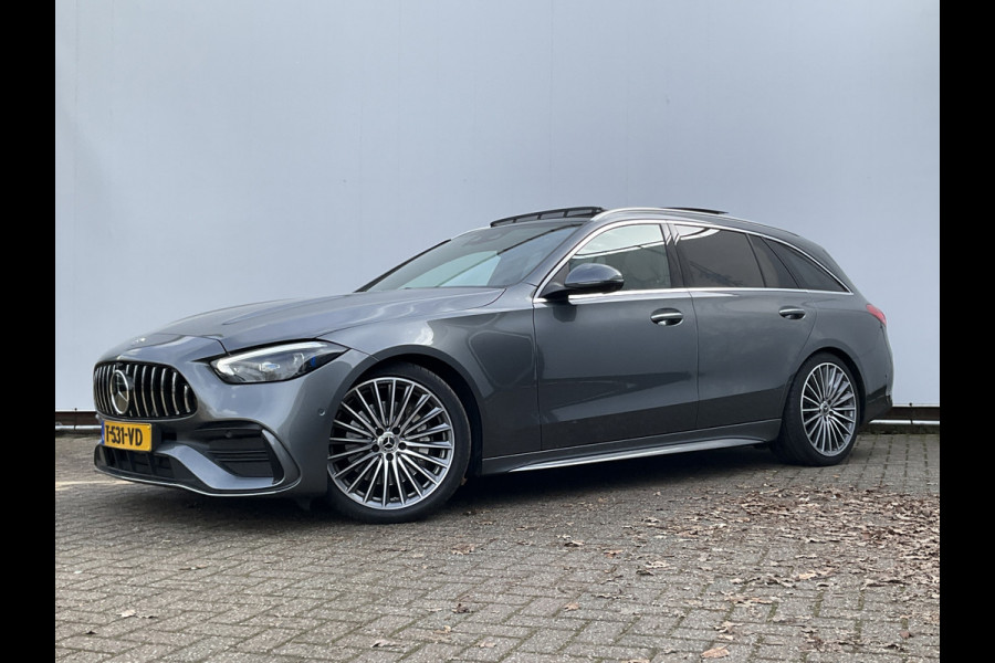 Mercedes-Benz C-Klasse Estate 180 AMG Line Pano Burmester Memory HUD Trekhaak Leer Verw+Ventilatie BOMVOL!