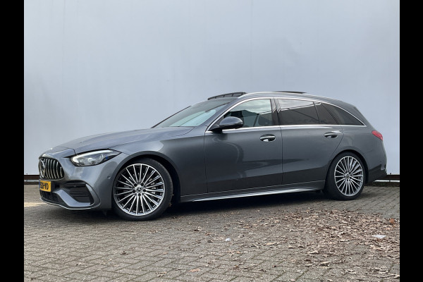 Mercedes-Benz C-Klasse Estate 180 AMG Line Pano Burmester Memory HUD Trekhaak Leer Verw+Ventilatie BOMVOL!