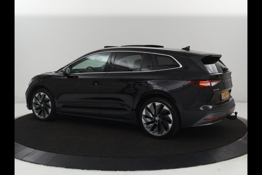 Škoda ENYAQ iV 80 | SOH 91% | Panoramadak | Trekhaak | Leder | Stoelverwarming | Camera | Sfeerverlichting | Navigatie | Carplay | Cruise control | Full LED | Keyless | Getint glas