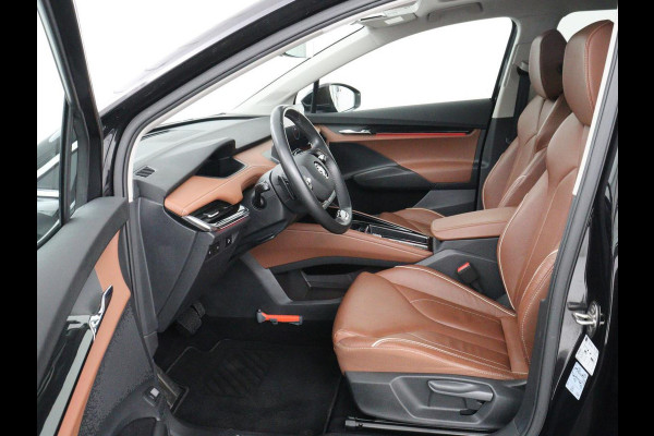 Škoda ENYAQ iV 80 | SOH 91% | Panoramadak | Trekhaak | Leder | Stoelverwarming | Camera | Sfeerverlichting | Navigatie | Carplay | Cruise control | Full LED | Keyless | Getint glas