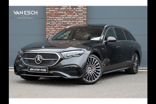 Mercedes-Benz E-Klasse Estate 300 e AMG Line | Luchtvering | Hyperscreen | Stoelventilatie | Distronic+ | Massage | Digital Light | Trekhaak | Surround Camera | Nappa Leder | Burmester | Keyless Go | Vlakkenverwarming |