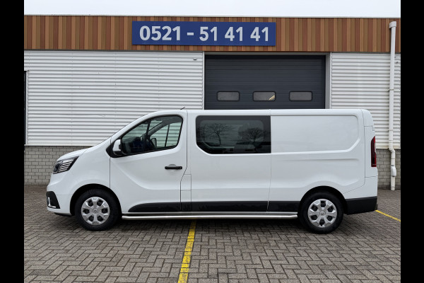 Renault Trafic 2.0 dCi 130pk T29 L2H1 DC 6 persoons Work Edition / vaste prijs rijklaar € 24.950 ex btw / lease € 407 / euro 6 / bpm vrij / trekhaak / airco / cruise / navigatie / isofix / sidebars