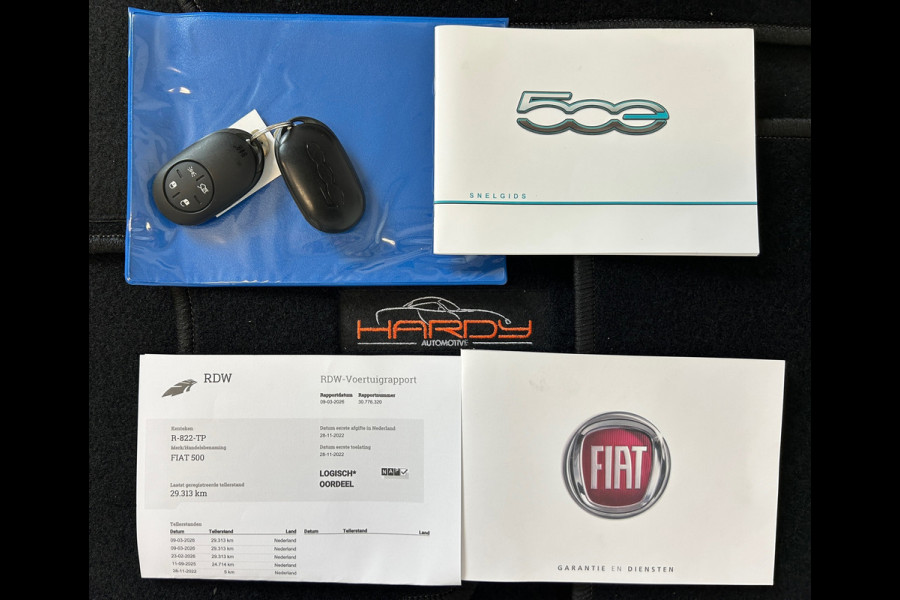Fiat 500 Icon 42 kWh 96% SOH 1e EIG NL-AUTO RIJKLAARPRIJS!