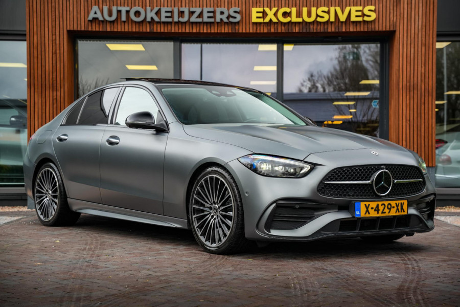 Mercedes-Benz C-Klasse 200 4MATIC AMG Line Burmester Panodak Ambient 360 Camera Dode Hoek Keyless