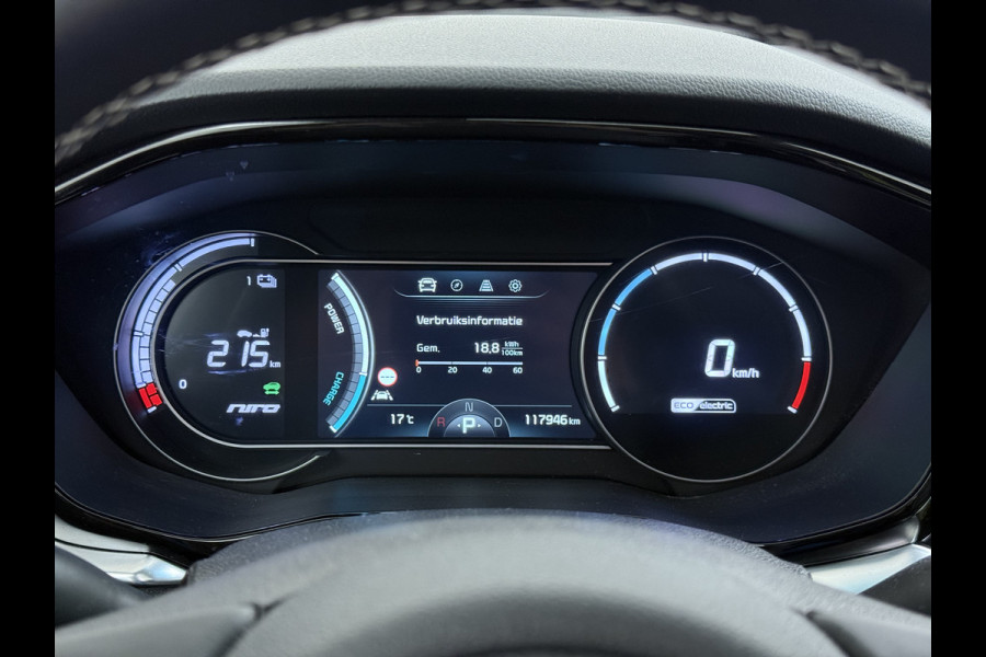 Kia e-Niro ExecutiveLine 64kWh 3-Fase SOH 100% Schuif-Kanteldak Leder Warmtepomp Elek.Stoel+Memory JBL®-Audio Pdc Navi Ecc Camera Apple Car Stoelverwarming+Koeling Stuurverwarming Lmv Privacy Glas DAB Vess Lane Assist Blind Spot 1E Eigenaar Dealeronderhouden Origineel Nederlandse Auto