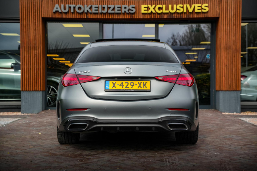 Mercedes-Benz C-Klasse 200 4MATIC AMG Line Burmester Panodak Ambient 360 Camera Dode Hoek Keyless