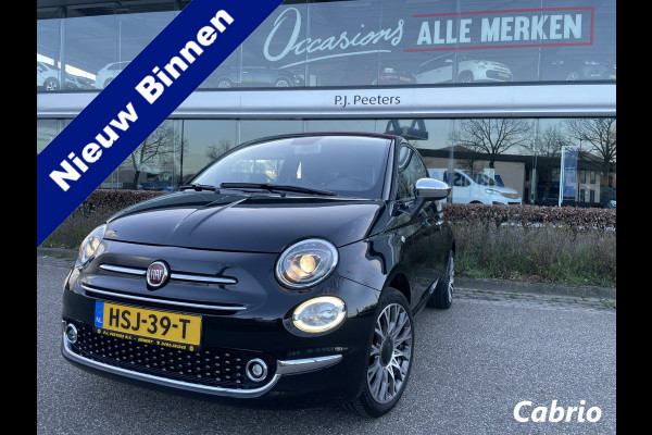 Fiat 500C 1.2 Lounge Airco - Apple carplay - Cruise control - Parkeersensor achter - Navigatiesysteem - Radio - Bluetooth - Licht metalen velgen 16 inch - Start/stop systeem - Elektrische ramen voor - Led dagverl