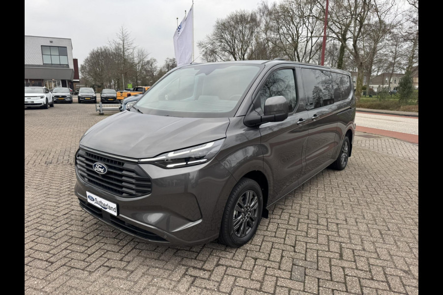 Ford Transit Custom 320 2.5 PHEV L2H1 Limited DC |SCI| Dubbele cabine | Adaptive Cruise Control | Groot middenconsole | 8-weg verstelbare & verwarmbare passagiersstoel | 13 polige trekhaak | 17 inch lichtmetalen velgen | Verwarmbaar stuurwiel | Draadloos opladen | Adaptieve LED koplampen | Reservewiel