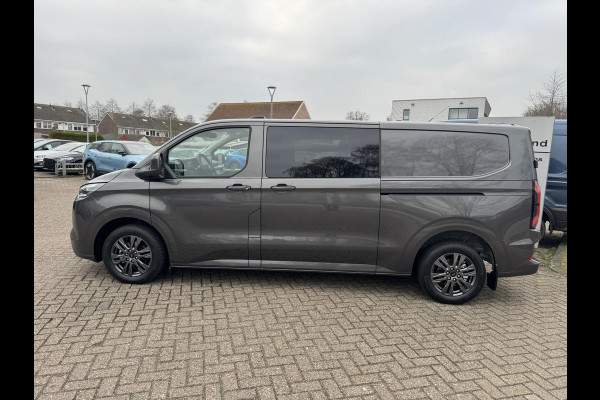 Ford Transit Custom 320 2.5 PHEV L2H1 Limited DC |SCI| Dubbele cabine | Adaptive Cruise Control | Groot middenconsole | 8-weg verstelbare & verwarmbare passagiersstoel | 13 polige trekhaak | 17 inch lichtmetalen velgen | Verwarmbaar stuurwiel | Draadloos opladen | Adaptieve LED koplampen | Reservewiel