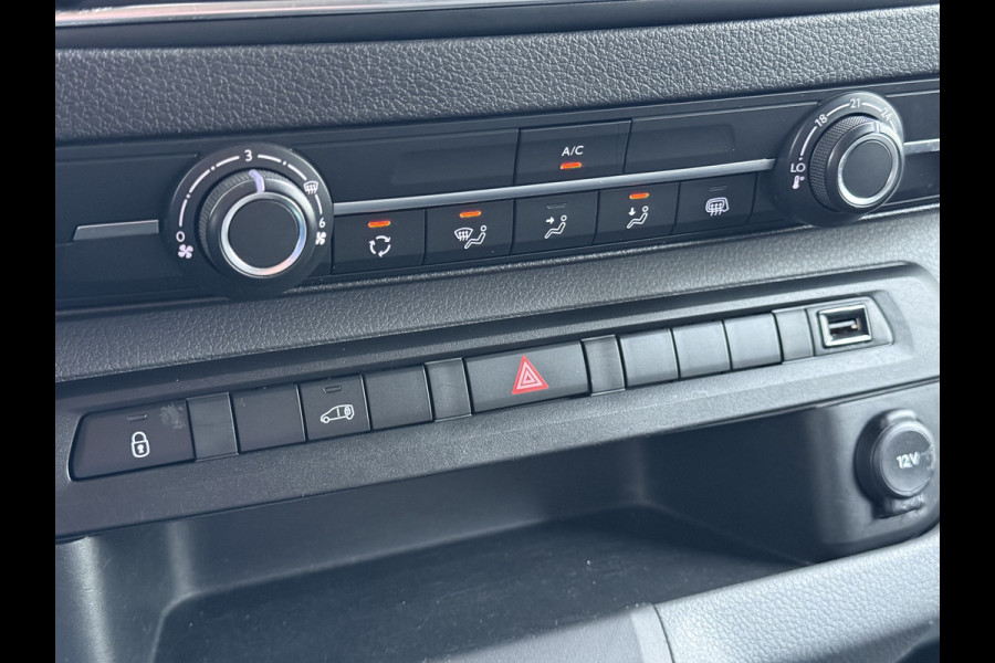 Opel Vivaro 2.0D 123pk L2H1 3-Pers. EURO6 Navi Apple Carplay Android Mirror Link Airco Cruise Control Regen-Lichtsensor Bluetooth Edition Schuifdeur Betonplex Vloer Lat om Lat betimmering Achterdeuren Origineel Nederlandse Auto