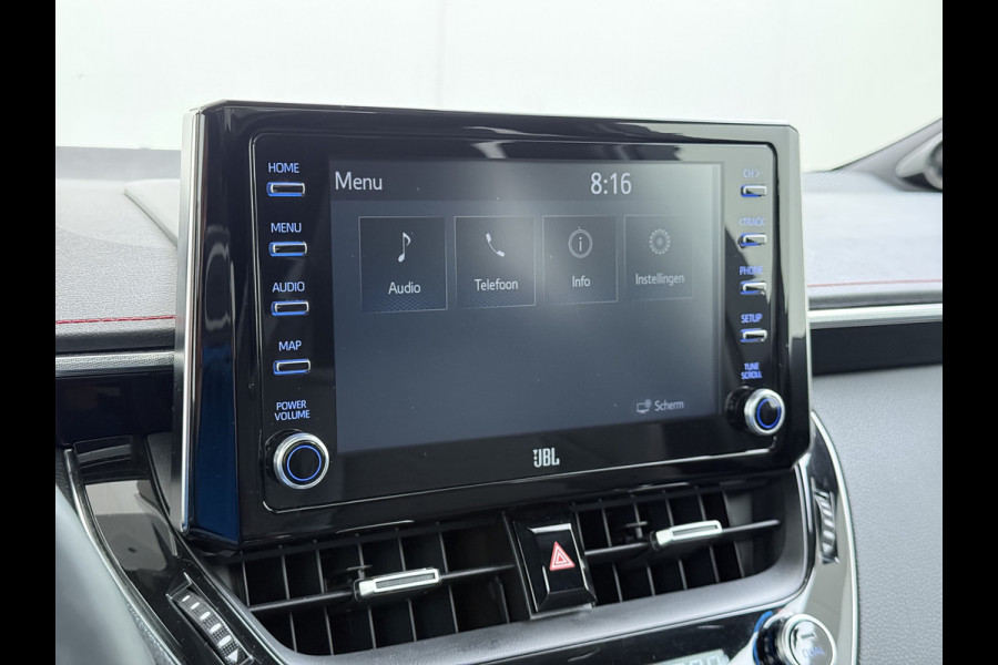 Toyota Corolla 2.0I 184 PK Hybride AUT. Trekhaak Pano-Dak Camera Adaptive-Cruise Apple Carplay Android Stoel+Stuurverwarming Navi* Ecc JBL®-Aud Led Privacy Glas Lane Assist Regen-Lichtsensor Keyless Voorruit Verwarmbaar Dodehoekdetectie Zeer compleet!