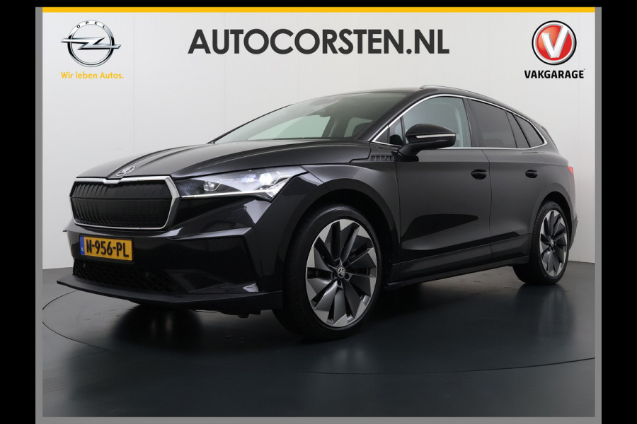 Škoda ENYAQ iV 80 SOH 92% Trekhaak Lmv 21" Stoel+Stuurverwarming Matrix Led Camera Apple Carplay Android Auto Navi Ecc Cruise Control Pdc Draadloze telefoonlader Keyless Advanced Privacy Glas Led Isofix DAB Comfort+Klimaat+Licht Pakket 1.000KG Trekgewicht 1e Eigenaar Origineel Nederlandse Auto 1.000kg trekvermogen € 54.000 nieuw