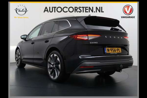 Škoda ENYAQ iV 80 SOH 92% Trekhaak Lmv 21" Stoel+Stuurverwarming Matrix Led Camera Apple Carplay Android Auto Navi Ecc Cruise Control Pdc Draadloze telefoonlader Keyless Advanced Privacy Glas Led Isofix DAB Comfort+Klimaat+Licht Pakket 1.000KG Trekgewicht 1e Eigenaar Origineel Nederlandse Auto 1.000kg trekvermogen € 54.000 nieuw