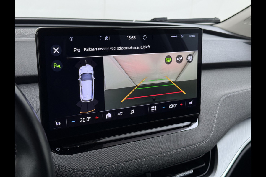 Škoda ENYAQ iV 80 SOH 92% Trekhaak Lmv 21" Stoel+Stuurverwarming Matrix Led Camera Apple Carplay Android Auto Navi Ecc Cruise Control Pdc Draadloze telefoonlader Keyless Advanced Privacy Glas Led Isofix DAB Comfort+Klimaat+Licht Pakket 1.000KG Trekgewicht 1e Eigenaar Origineel Nederlandse Auto 1.000kg trekvermogen € 54.000 nieuw