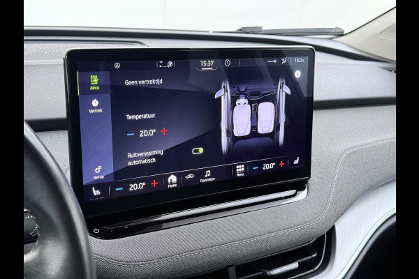Škoda ENYAQ iV 80 SOH 92% Trekhaak Lmv 21" Stoel+Stuurverwarming Matrix Led Camera Apple Carplay Android Auto Navi Ecc Cruise Control Pdc Draadloze telefoonlader Keyless Advanced Privacy Glas Led Isofix DAB Comfort+Klimaat+Licht Pakket 1.000KG Trekgewicht 1e Eigenaar Origineel Nederlandse Auto 1.000kg trekvermogen € 54.000 nieuw