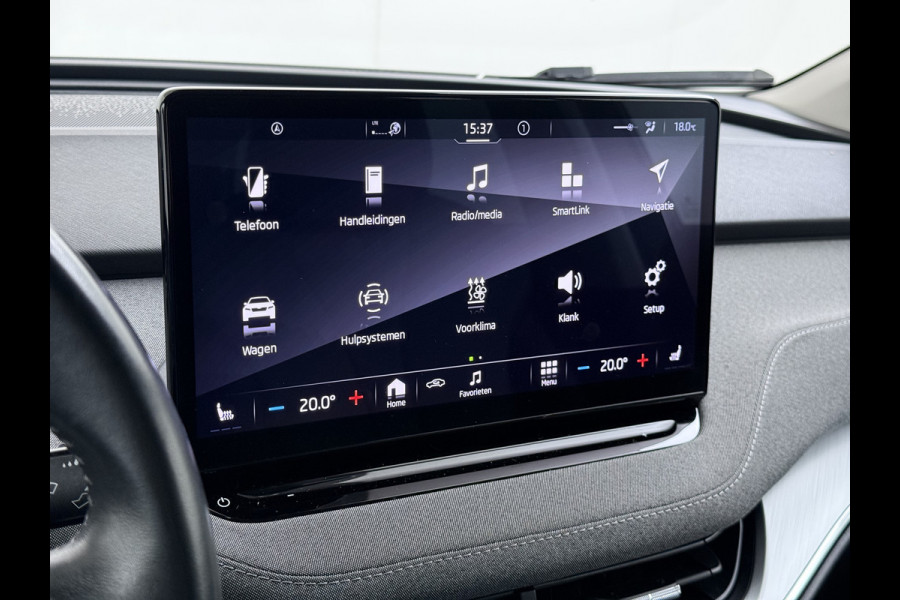Škoda ENYAQ iV 80 SOH 92% Trekhaak Lmv 21" Stoel+Stuurverwarming Matrix Led Camera Apple Carplay Android Auto Navi Ecc Cruise Control Pdc Draadloze telefoonlader Keyless Advanced Privacy Glas Led Isofix DAB Comfort+Klimaat+Licht Pakket 1.000KG Trekgewicht 1e Eigenaar Origineel Nederlandse Auto 1.000kg trekvermogen € 54.000 nieuw