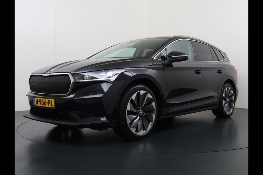 Škoda ENYAQ iV 80 SOH 92% Trekhaak Lmv 21" Stoel+Stuurverwarming Matrix Led Camera Apple Carplay Android Auto Navi Ecc Cruise Control Pdc Draadloze telefoonlader Keyless Advanced Privacy Glas Led Isofix DAB Comfort+Klimaat+Licht Pakket 1.000KG Trekgewicht 1e Eigenaar Origineel Nederlandse Auto 1.000kg trekvermogen € 54.000 nieuw