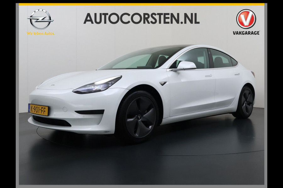 Tesla Model 3 SR+ 325PK Trekhaak LFP-Accu AutoPilot Leer Pano-Dak Adaptive Cruise Lmv 18" Camera's Elektr.-Stuur+Stoelen+Spiegels+Geheugen+Eas SOH 92% Ecc Navi Led DAB Voorverwarmen interieur via App Keyless One-Pedal-Drive 1.000KG Trekgewicht 1e Eigenaar Origineel Nederlandse Auto Fabrieksgarantie op Accu en Motor tot 14-12-2028/160.000km