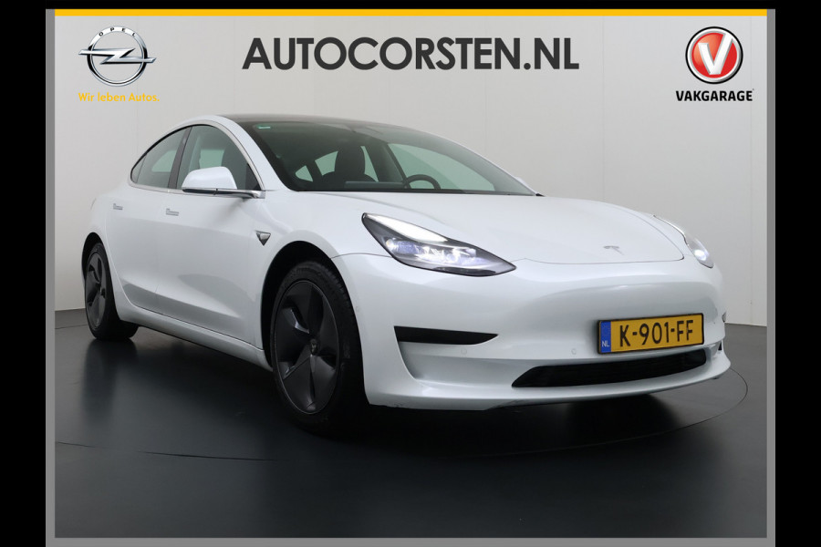 Tesla Model 3 SR+ 325PK Trekhaak LFP-Accu AutoPilot Leer Pano-Dak Adaptive Cruise Lmv 18" Camera's Elektr.-Stuur+Stoelen+Spiegels+Geheugen+Eas SOH 92% Ecc Navi Led DAB Voorverwarmen interieur via App Keyless One-Pedal-Drive 1.000KG Trekgewicht 1e Eigenaar Origineel Nederlandse Auto Fabrieksgarantie op Accu en Motor tot 14-12-2028/160.000km