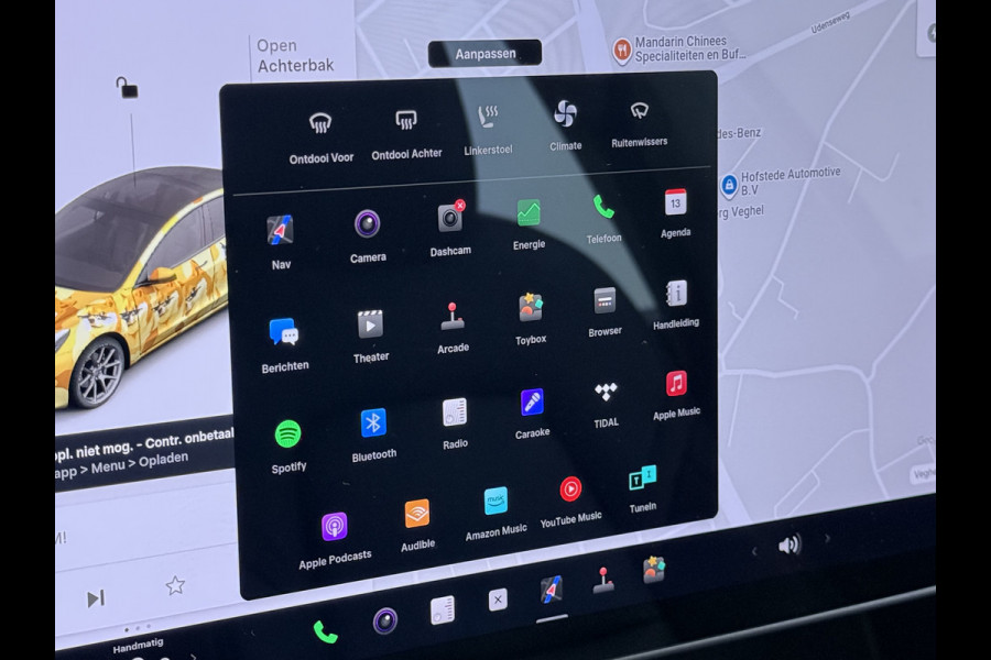 Tesla Model 3 SR+ 325PK Trekhaak LFP-Accu AutoPilot Leer Pano-Dak Adaptive Cruise Lmv 18" Camera's Elektr.-Stuur+Stoelen+Spiegels+Geheugen+Eas SOH 92% Ecc Navi Led DAB Voorverwarmen interieur via App Keyless One-Pedal-Drive 1.000KG Trekgewicht 1e Eigenaar Origineel Nederlandse Auto Fabrieksgarantie op Accu en Motor tot 14-12-2028/160.000km