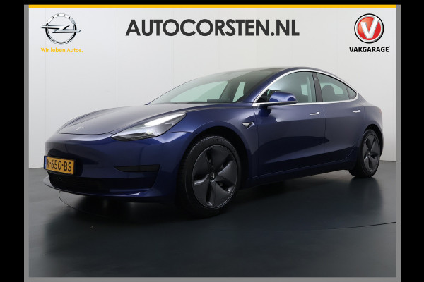 Tesla Model 3 SR+ 325PK LFP-Accu AutoPilot Leer Pano-Dak Adaptive Cruise Lmv 18" Camera's Elektr.-Stuur+Stoelen+Spiegels+Geheugen+Easy-Entry+V SOH 90% Ecc Navi Led DAB Voorverwarmen interieur via App Keyless One-Pedal-Drive Origineel Nederlandse Auto Slechts 26.700km!