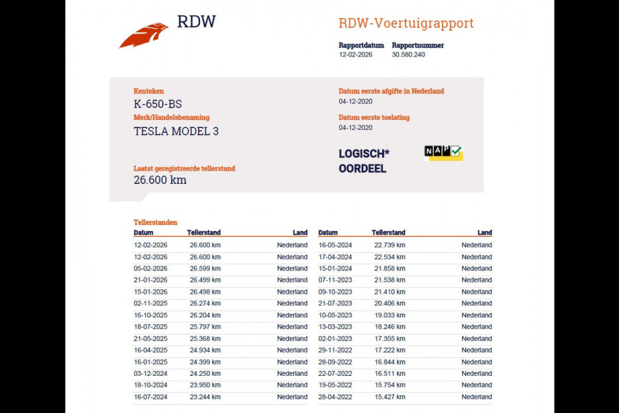 Tesla Model 3 SR+ 325PK LFP-Accu AutoPilot Leer Pano-Dak Adaptive Cruise Lmv 18" Camera's Elektr.-Stuur+Stoelen+Spiegels+Geheugen+Easy-Entry+V SOH 90% Ecc Navi Led DAB Voorverwarmen interieur via App Keyless One-Pedal-Drive Origineel Nederlandse Auto Slechts 26.700km!