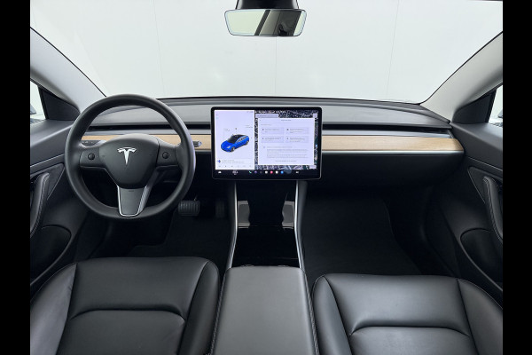 Tesla Model 3 SR+ 325PK LFP-Accu AutoPilot Leer Pano-Dak Adaptive Cruise Lmv 18" Camera's Elektr.-Stuur+Stoelen+Spiegels+Geheugen+Easy-Entry+V SOH 90% Ecc Navi Led DAB Voorverwarmen interieur via App Keyless One-Pedal-Drive Origineel Nederlandse Auto Slechts 26.700km!