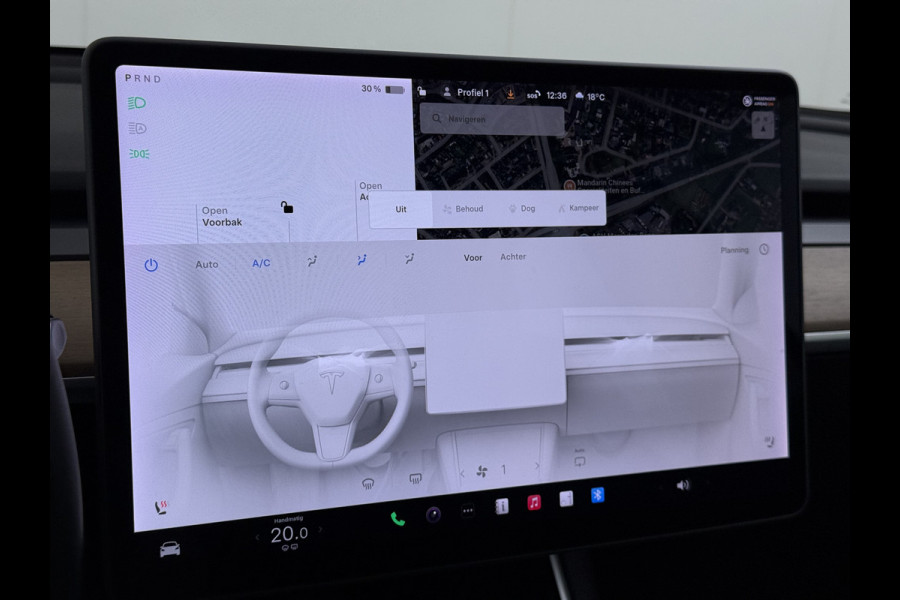 Tesla Model 3 SR+ 325PK LFP-Accu AutoPilot Leer Pano-Dak Adaptive Cruise Lmv 18" Camera's Elektr.-Stuur+Stoelen+Spiegels+Geheugen+Easy-Entry+V SOH 90% Ecc Navi Led DAB Voorverwarmen interieur via App Keyless One-Pedal-Drive Origineel Nederlandse Auto Slechts 26.700km!