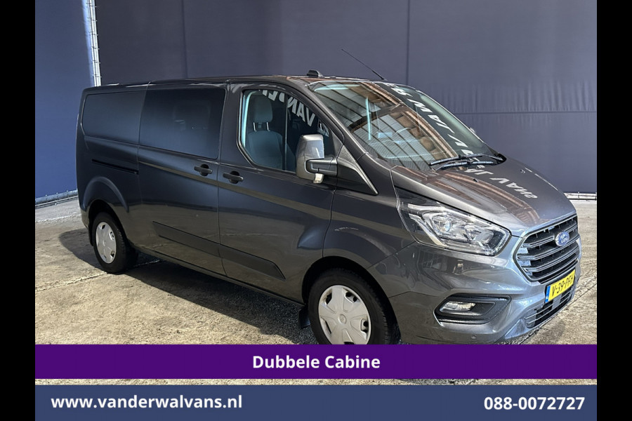 Ford Transit Custom 2.0 TDCI 170pk L2H1 Dubbele Cabine Euro6 Airco | 5-Zits | 2x Zijdeur | Camera | LED Apple Carplay, Android Auto, Cruisecontrol, Parkeersensoren, Stoelverwarming, Verwarmde voorruit 2800kg trekvermogen