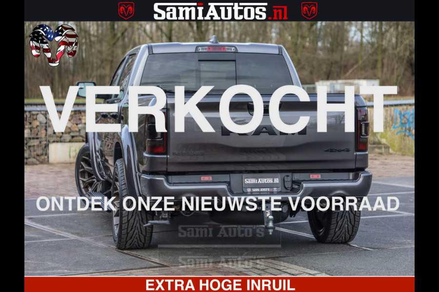 Dodge Ram 1500 Laramie Sport 5.7 V8 HEMI 402PK 4x4 | Panorama dak | 12' Scherm |Granite Crystal Metallic | Crew Cab | 5 Persoons | Dubbele Cabine | DC | VOORRAAD NR 2526 - 1272 |