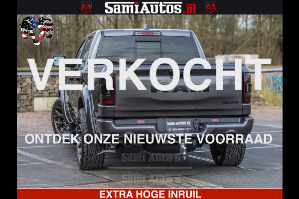 Dodge Ram 1500 Laramie Sport 5.7 V8 HEMI 402PK 4x4 | Panorama dak | 12' Scherm |Granite Crystal Metallic | Crew Cab | 5 Persoons | Dubbele Cabine | DC | VOORRAAD NR 2526 - 1272 |