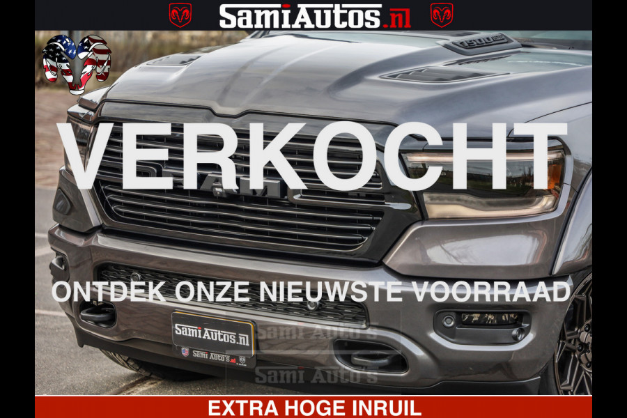 Dodge Ram 1500 Laramie Sport 5.7 V8 HEMI 402PK 4x4 | Panorama dak | 12' Scherm |Granite Crystal Metallic | Crew Cab | 5 Persoons | Dubbele Cabine | DC | VOORRAAD NR 2526 - 1272 |