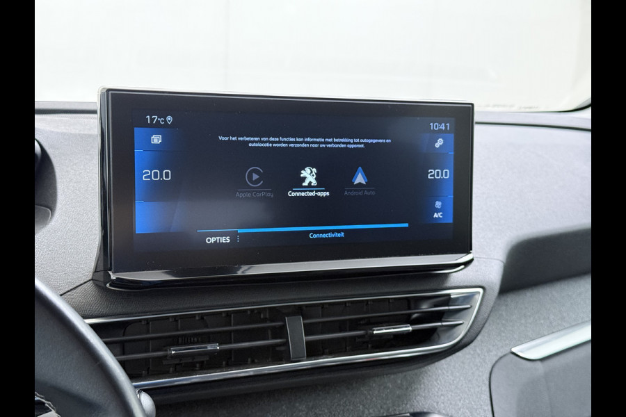 Peugeot 3008 1.2T 131PK AUT. Trekhaak 360°Camera 1/2 Leer 18" Navi Ecc Apple Carplay Android Connected-Apps Cruise Control Pdc Blue Premium Keyless Elek.Achterklep Privacy Glas BordHerkenning Lane Assist Led Lmv 18" Regen-Lichtsensor Bluetooth 1.400KG Trekgewicht Dealeronderhouden, laatste-Beurt-93.400km Origineel Nederlandse Auto 1400kg trekvermogen