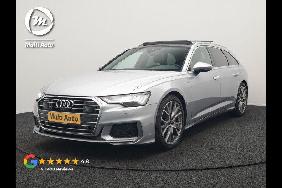 Audi A6 Avant 55 TFSI e quattro S Competition PHEV 367pk Dealer O.H. | 2x S-Line | Trekhaak Af Fabriek | Panodak | 360 Camera | Bang & Olufsen | Adaptive Cruise | Sportstoelen Memory & Verwarmd | Apple Carplay | Keyless | Stuur Verwarmd | Virtual | Navigatie | Plug In Hybrid