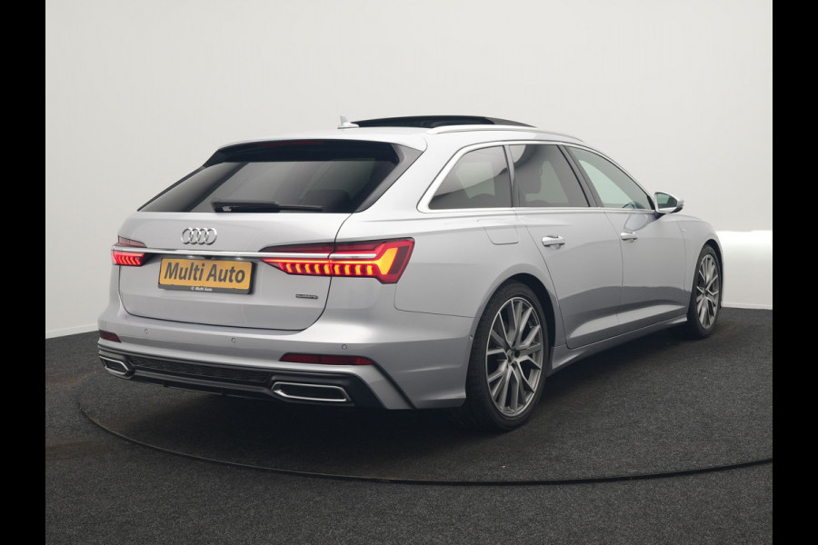 Audi A6 Avant 55 TFSI e quattro S Competition PHEV 367pk Dealer O.H. | 2x S-Line | Trekhaak Af Fabriek | Panodak | 360 Camera | Bang & Olufsen | Adaptive Cruise | Sportstoelen Memory & Verwarmd | Apple Carplay | Keyless | Stuur Verwarmd | Virtual | Navigatie | Plug In Hybrid