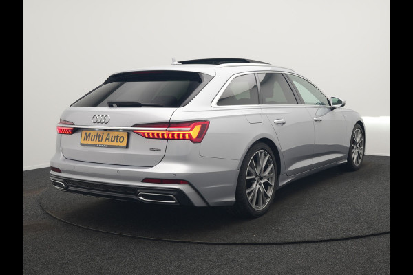 Audi A6 Avant 55 TFSI e quattro S Competition PHEV 367pk Dealer O.H. | 2x S-Line | Trekhaak Af Fabriek | Panodak | 360 Camera | Bang & Olufsen | Adaptive Cruise | Sportstoelen Memory & Verwarmd | Apple Carplay | Keyless | Stuur Verwarmd | Virtual | Navigatie | Plug In Hybrid