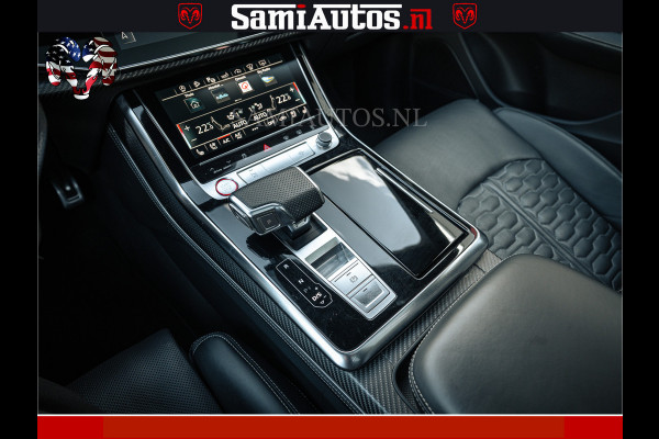 Audi RS Q8 RSQ8 BLACK OPS | 600PK 4.0 V8 TFSI QUATTRO | HUD | 4 WIELBESTURING | 23 INCH AUDI SPORT WHEELS | RS BEKLEDING ZWART | PANO | SOF BANG & OLUFSEN | PANORAMA DAK | De Lamborghini Urus en Audi RS Q8 zijn beide supersnelle SUV's met dezelfde basis (4.0L V8 twin-turbo motor van de VW Group)